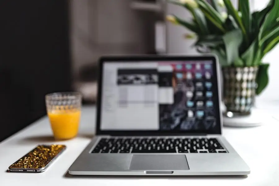 A new business website on a laptop